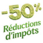 -50% réduction d'impôts
